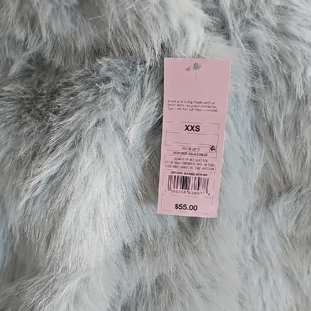 Wild Fable Light Blue Faux Fur Jacket - Picture 2 of 3